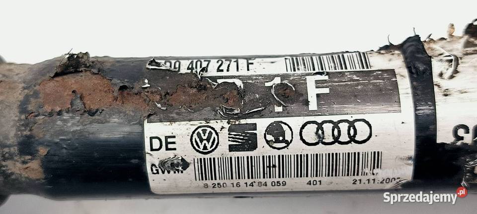 PÓŁOŚ LEWA PRZÓD VOLKSWAGEN PHAETON 3D0407271F Lipno