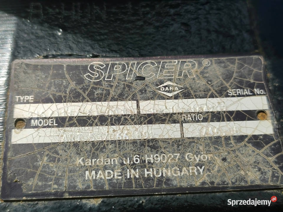 Most Dana Spicer NOWY 31511161003 Kramer Wacker Do maszyn budowlanych Strzyżew