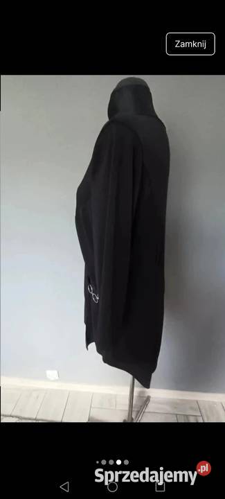 Bluzka czarna krótki rękaw oversize dekold w Krosno