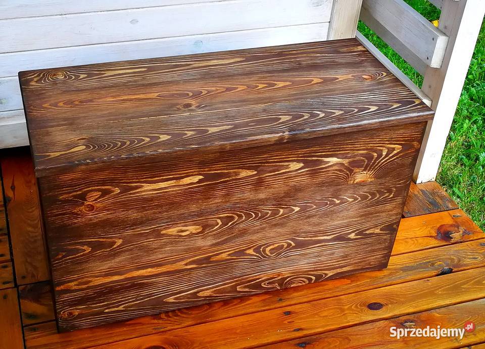 Skrzynia drewniana siedzisko kufer skrzynka Krasów
