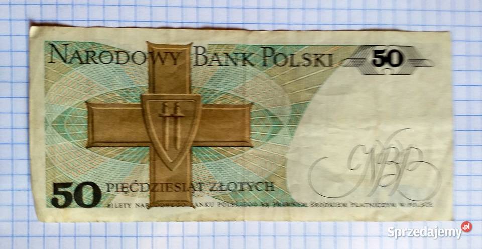 BANKNOT 50 ZŁOTYCH 1988 SERIA HY 0543094 Kolekcje lubelskie Piszczac