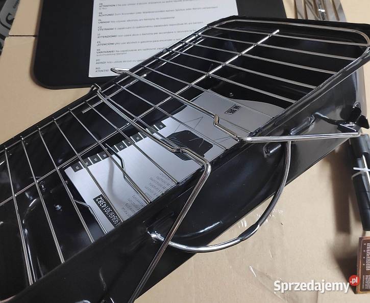 Przenośny grill piknikowy stalowy z rusztem łódzkie Łódź sprzedam