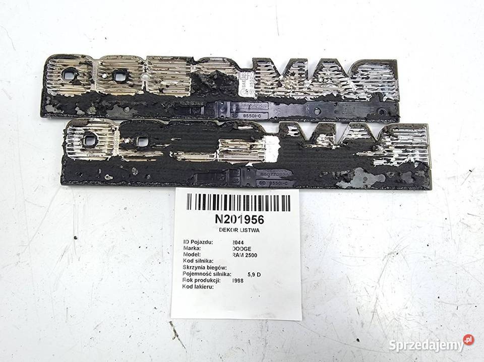 DEKOR LISTWA DODGE RAM 2500 CUMMINNS DRZWI Pozostałe Lipno