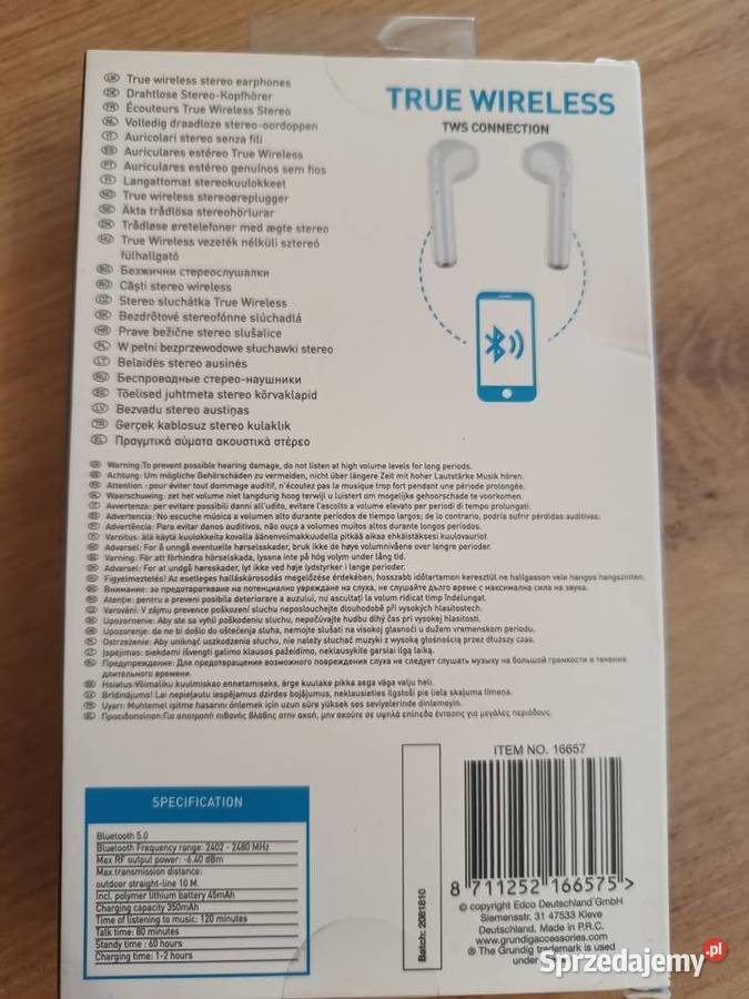 Słuchawki bezprzewodowe Grundig True Wireless Jaktorów sprzedam