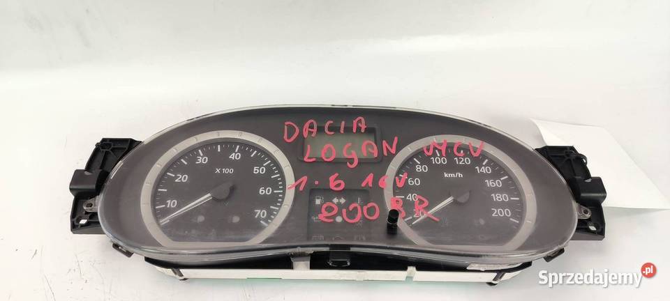 LICZNIK ZEGAR DACIA LOGAN 8200650539 osobowe Części samochodowe Lipno