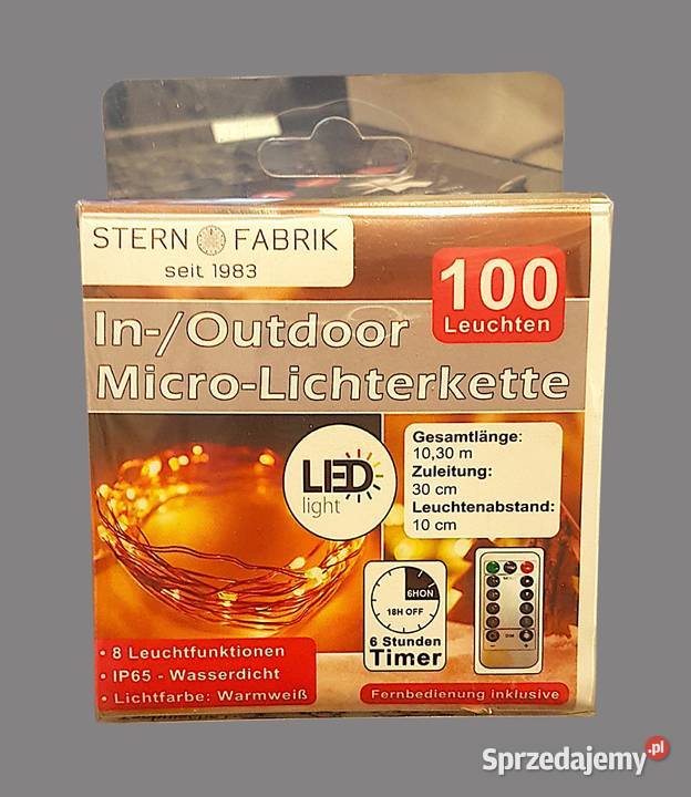 Lampki choinkowe świetlne LED cienki drucik z Chrzanów