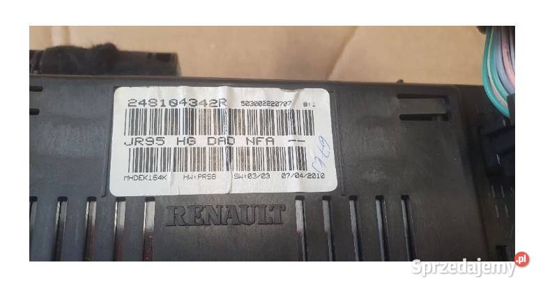 RENAULT SCENIC III LICZNIK ZEGARY 248104342R Radom