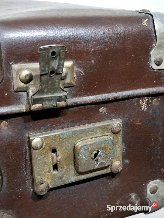 Walizka retro zabytkowa kłódka Komar Kraków