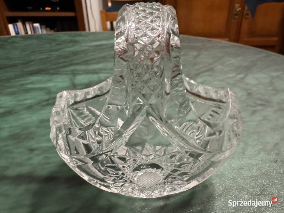 Koszyczek kryształowy z czasów PRL mały lata 80
