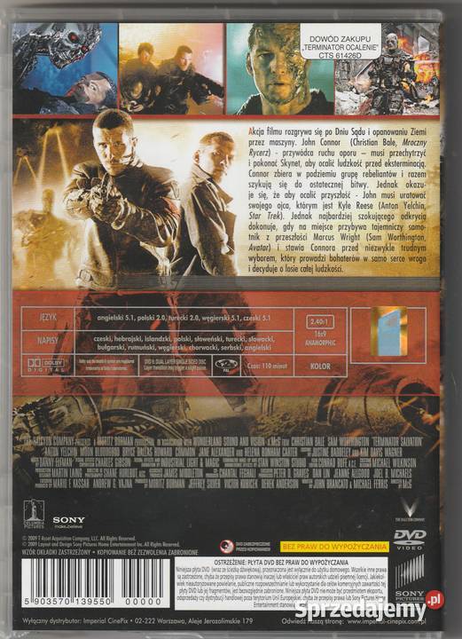 Terminator Ocalenie Christian Bale DVD Pruszków