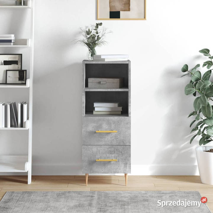 Szafka szarość betonu 345x34x90 materiał Warszawa