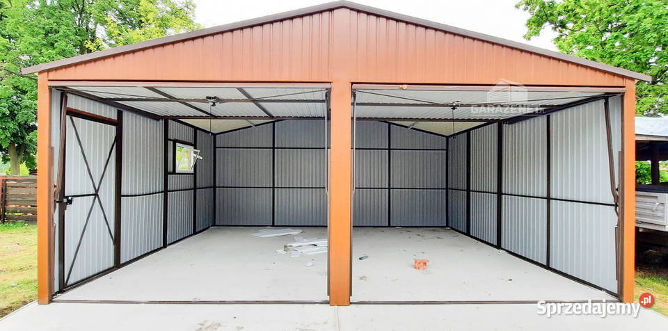 GARAŻ BLASZANY 6m x 5m DWUSPAD 2xBRAMA UCHYLNA zachodniopomorskie Szczecinek