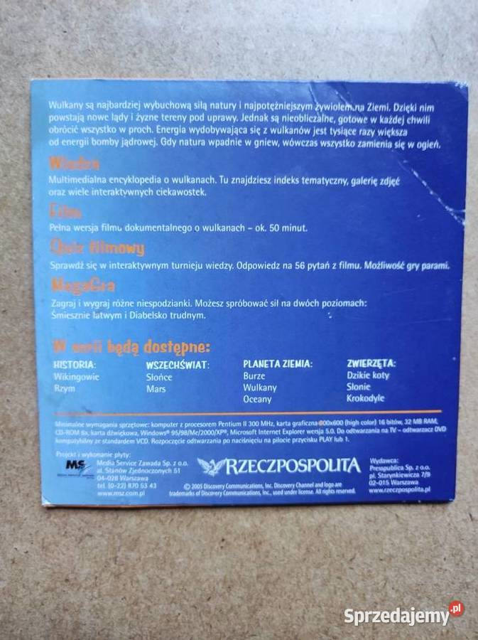 Tropami Tajemnic wulkany Discovery Channel 1 płyta Kielce