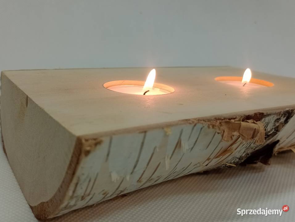 KLIMATYCZY DREWNIANY ŚWIECZNIK PODGRZEWACZE