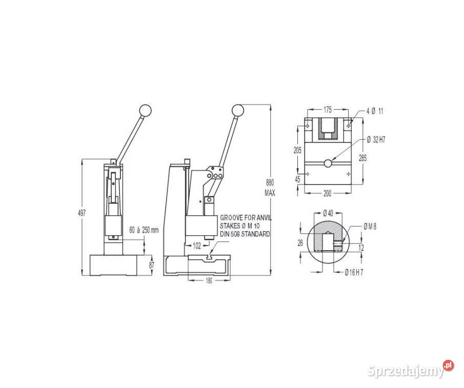 Prasy kolanowe montażowe Radomsko