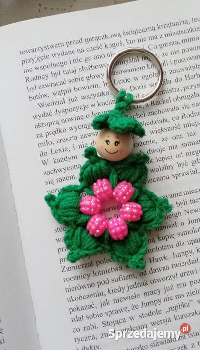 Brelok do kluczy wykonany na szydełku Łask