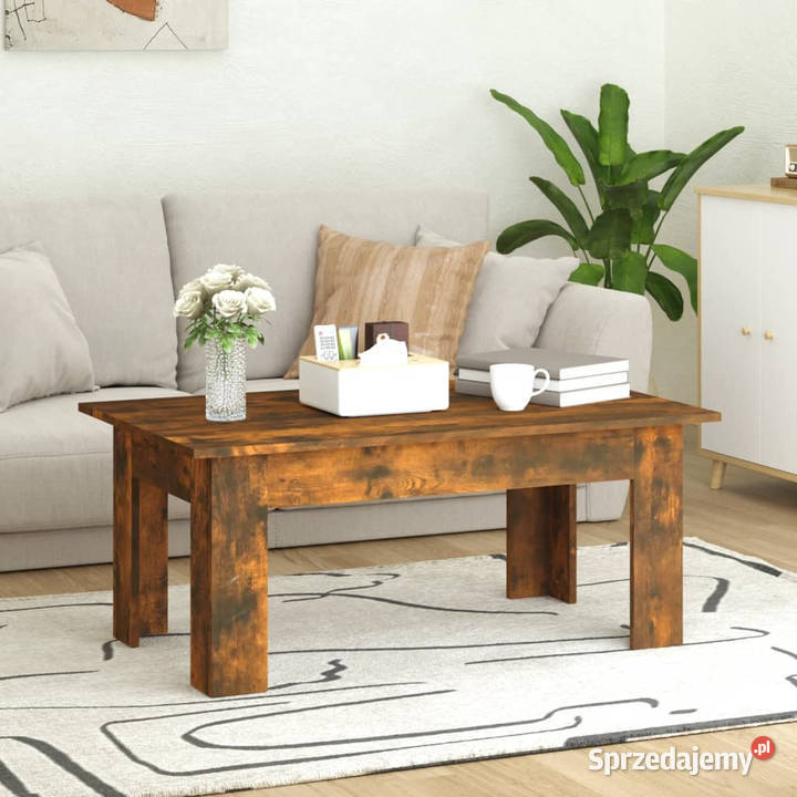 Stolik kawowy przydymiony dąb 100x60x42 WM815426 Warszawa sprzedam