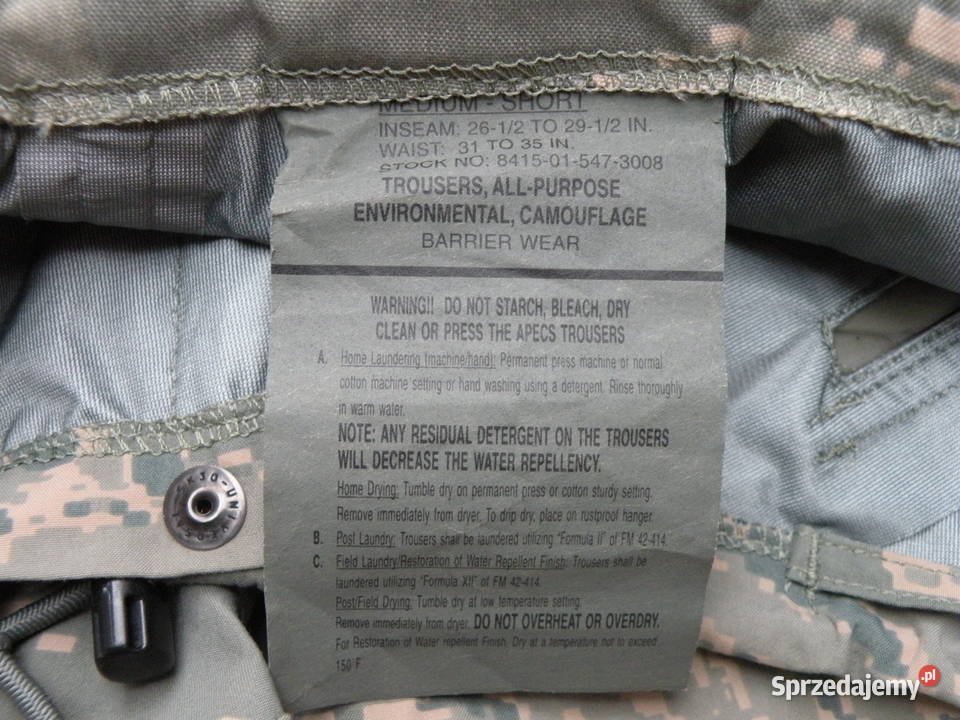 Komplet Goretex ABU tiger stripes medium short Wrocław sprzedam