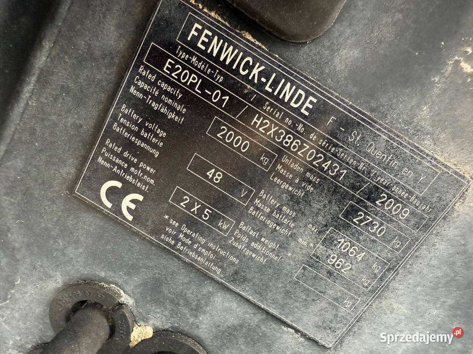 wózek widłowy elektryczny LINDE E20 Triplex Działoszyn
