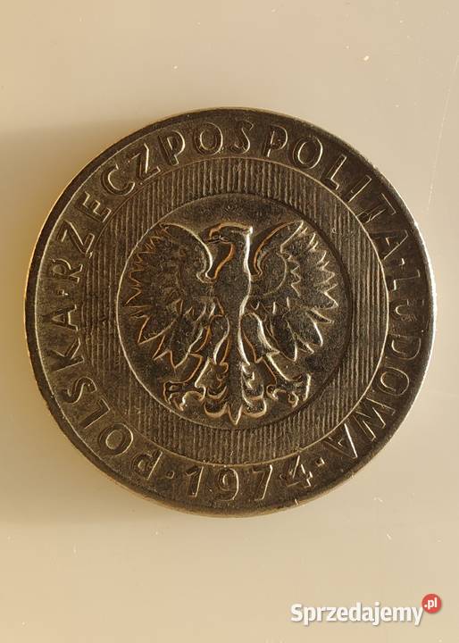 Moneta 20 bez znaku mennicy 1974 Kłosy Olecko