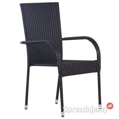 vidaXL Sztaplowane krzesła ogrodowe 4 polirattan mazowieckie Warszawa