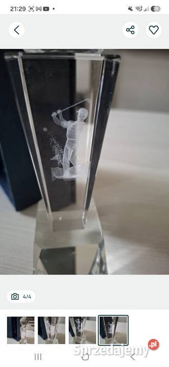Puchar Trofeum golf statuetka kryształowa opolskie Głogówek