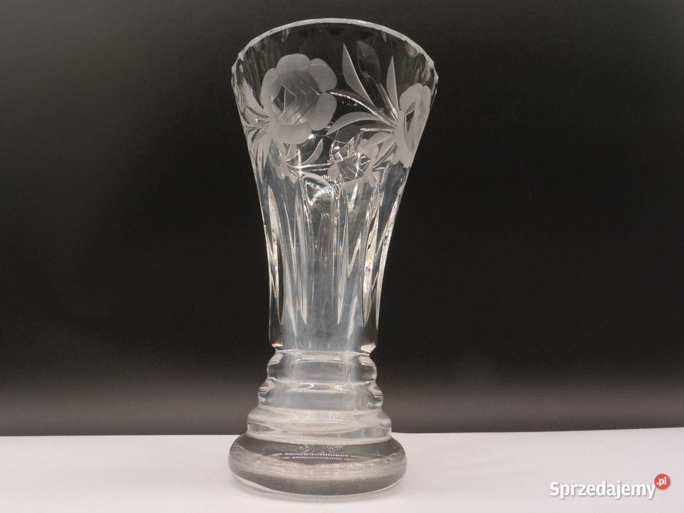 Wazon Kryształowy Motyw Róży Raszków