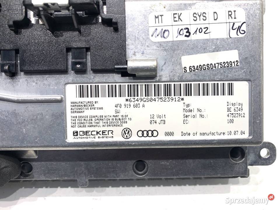 WYŚWIETLACZ AUDI A6 C6 4F0919603A 0411 EKRAN