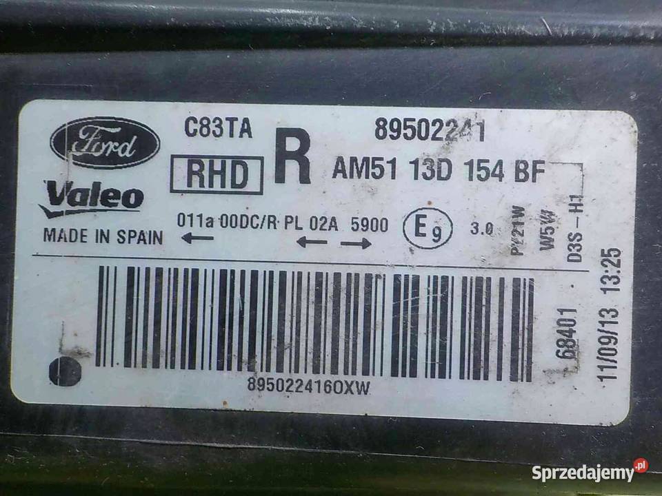 FORD GRAND C MK2 II 13r XENON lampa prawa przod Motoryzacja Suków