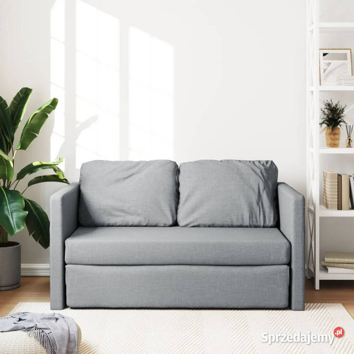 Sofa podłogowa 2w1 jasnoszara 112x174x55 tkanina Warszawa