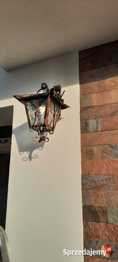 Kinkiet wiszący kuta lampa na taras lampa Wadowice