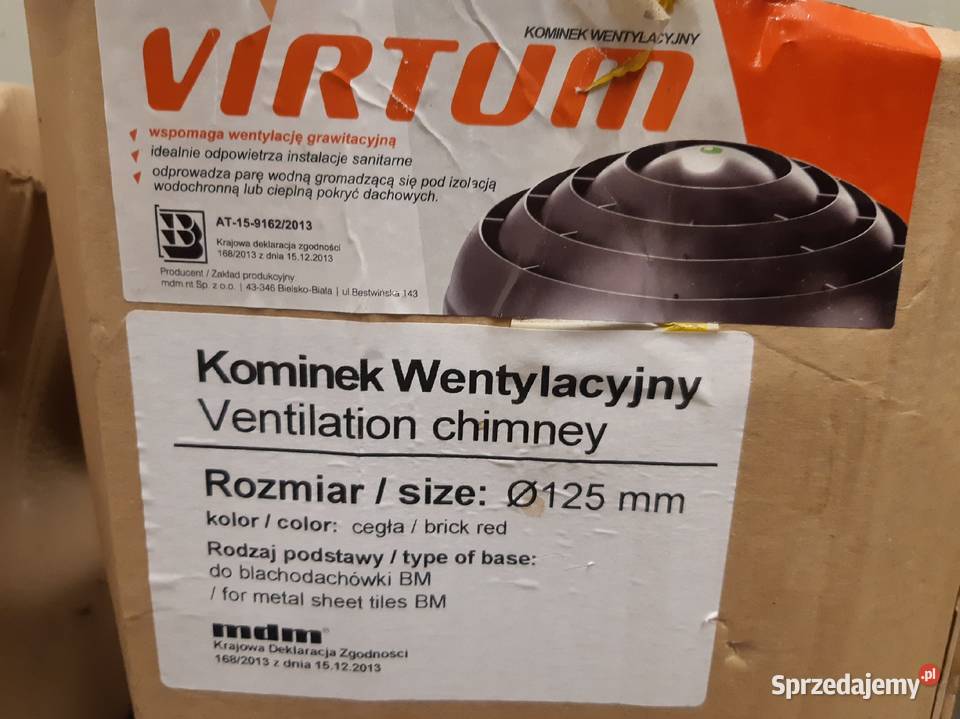 Kominki wentylacyjne do dachówki blachodachówki Kominki wentylacyjne Bychawa sprzedam