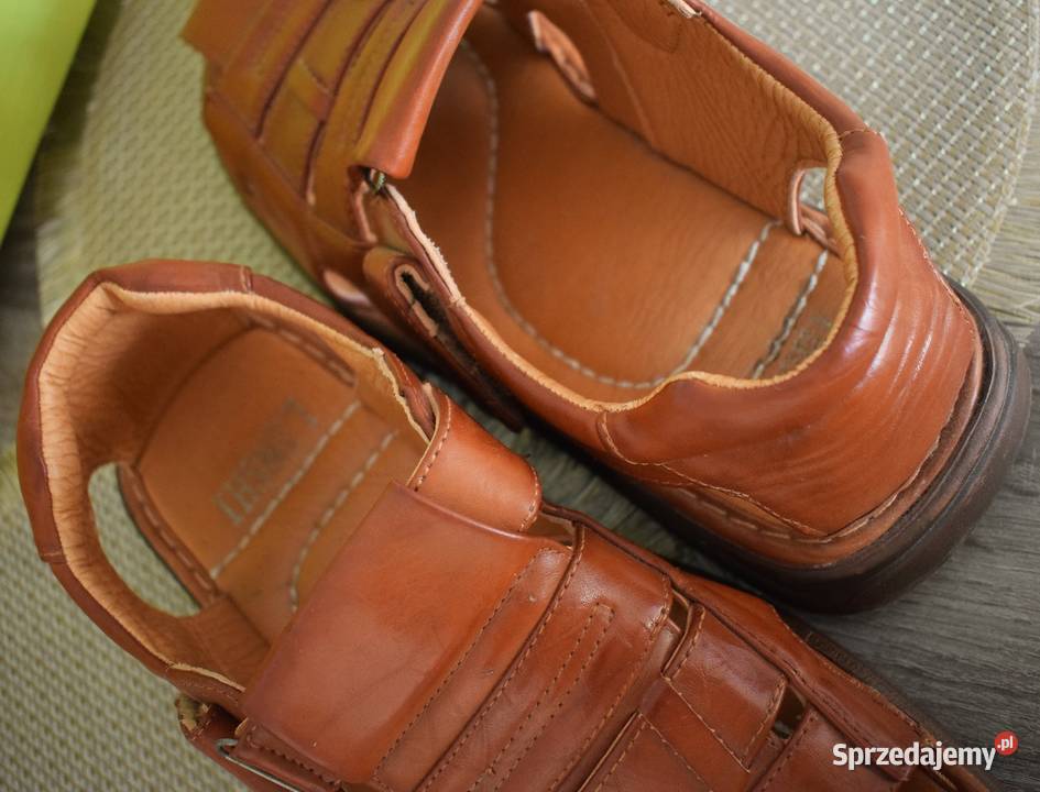 Sandały męskie skórzane rozmiar 44 długość 27cm Chełmno