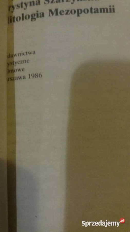 Mitologia Mezopotamii antykwariaty szkolne sprzedam