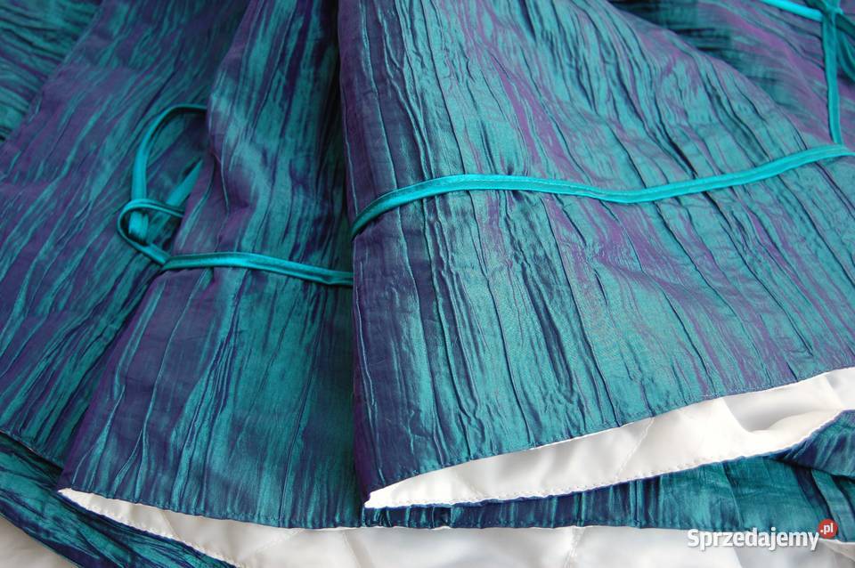 Narzuta na łóżko tafta poliestrowa morski turkus Lublin