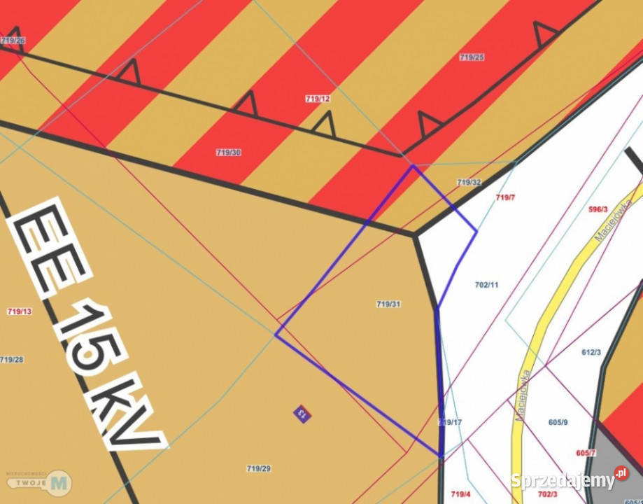 sprzedaży gruntu 689m2 Miedziana Góra