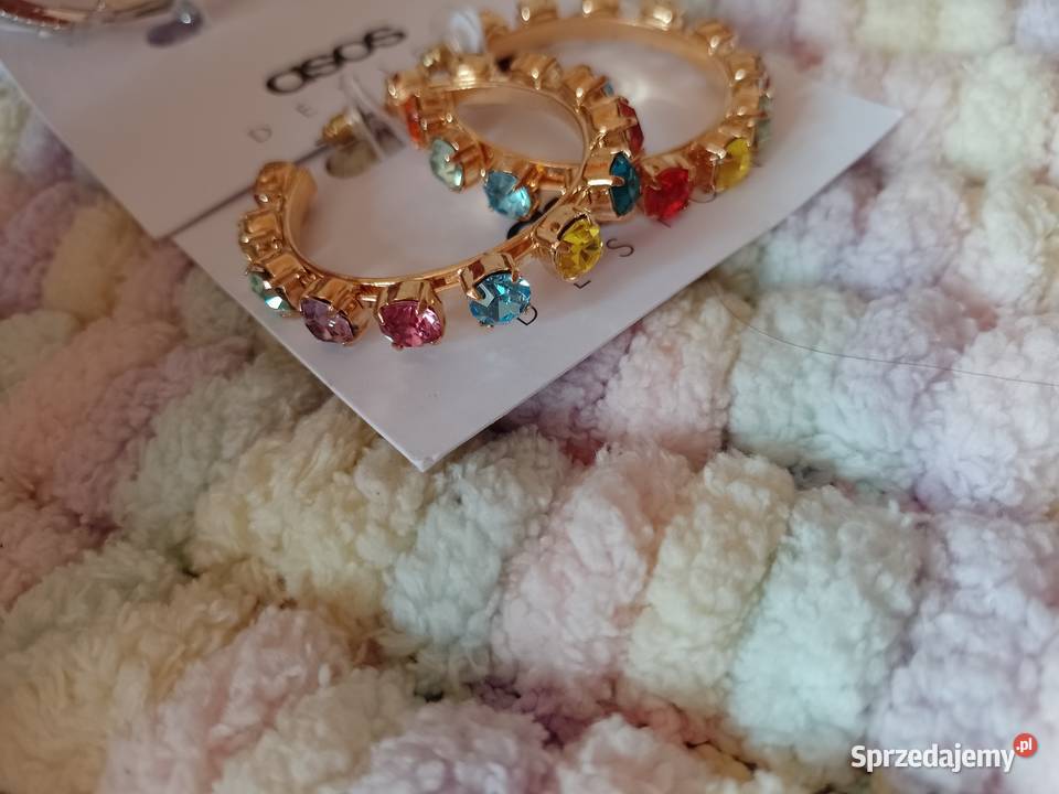 ASOS Bogato zdobione kolczyki wieczorowe koła Kraków