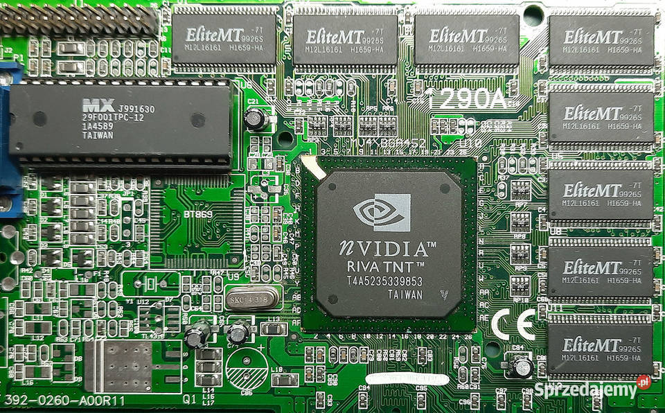 NVIDIA RIVA TNT NV4 16MB 128bit SDRAM DSUB AGPx2 Karty graficzne Podzespoły bazowe