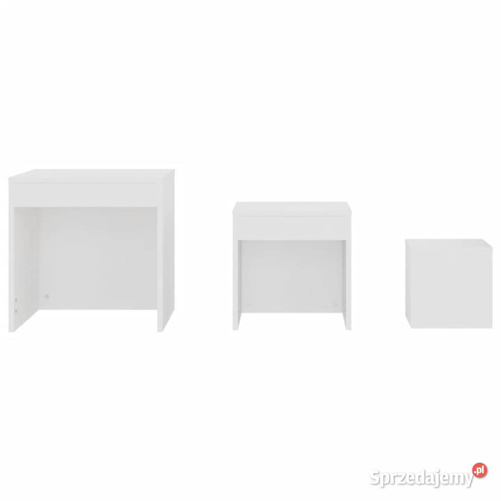 Stoliki wsuwane pod siebie 3 białe WM808594 Stoły mazowieckie Warszawa