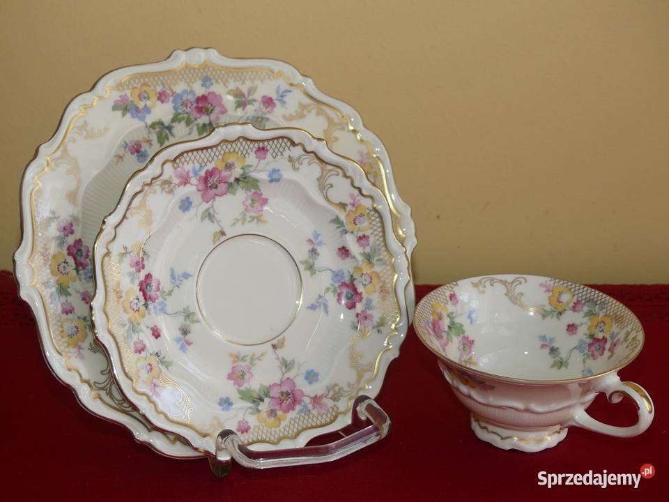 Komplet śniadaniowy Sorau Żary 1928 45 UNIKAT Porcelana i szkło Poznań