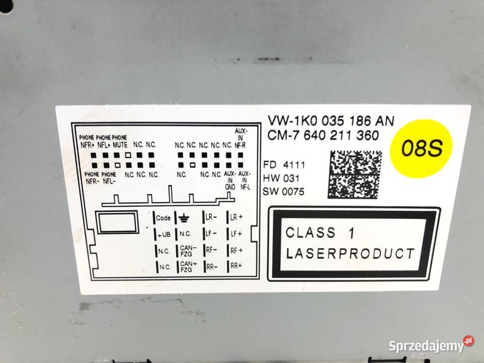 RADIO VW GOLF VI 1K0035186AN 0814 ODTWARZACZ