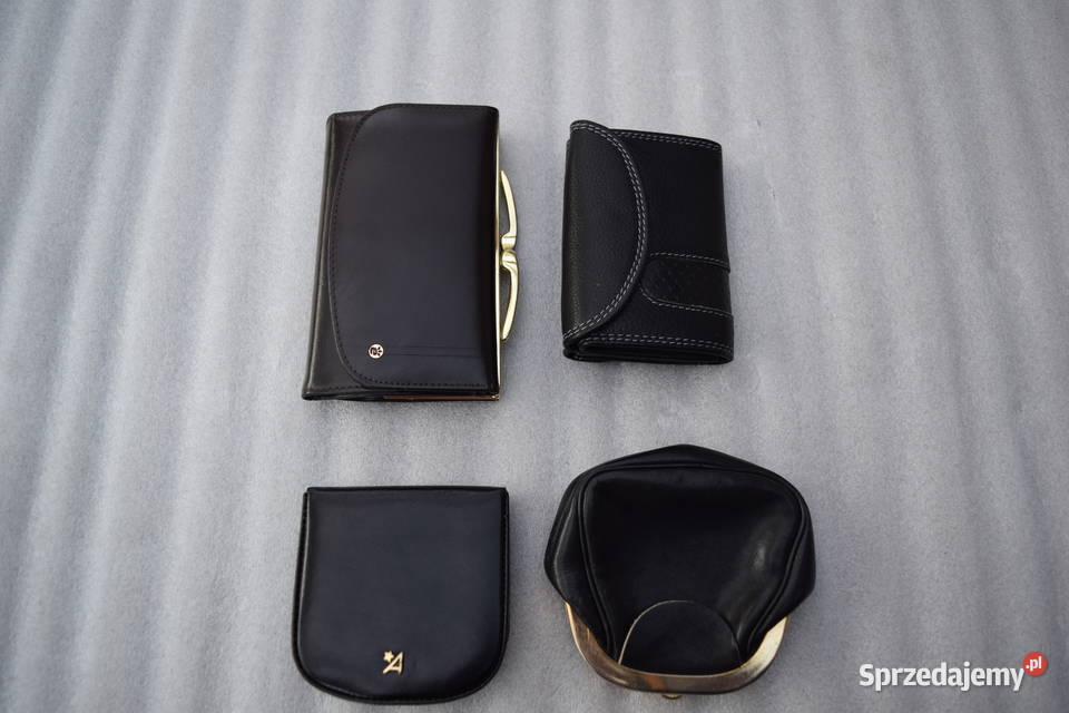 Cztery Portfele Skórzane Okazja Olsztyn Wysyłka warmińsko-mazurskie
