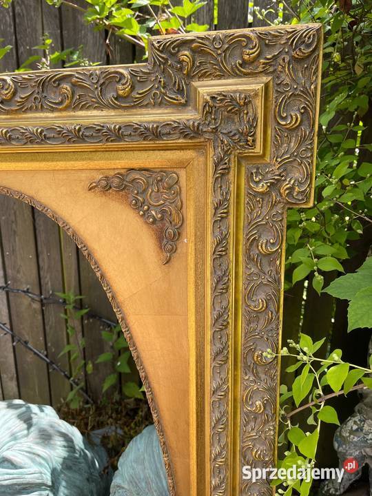 Ogromna drewniana rama do obrazu lustra stare Bystrzyca Kłodzka