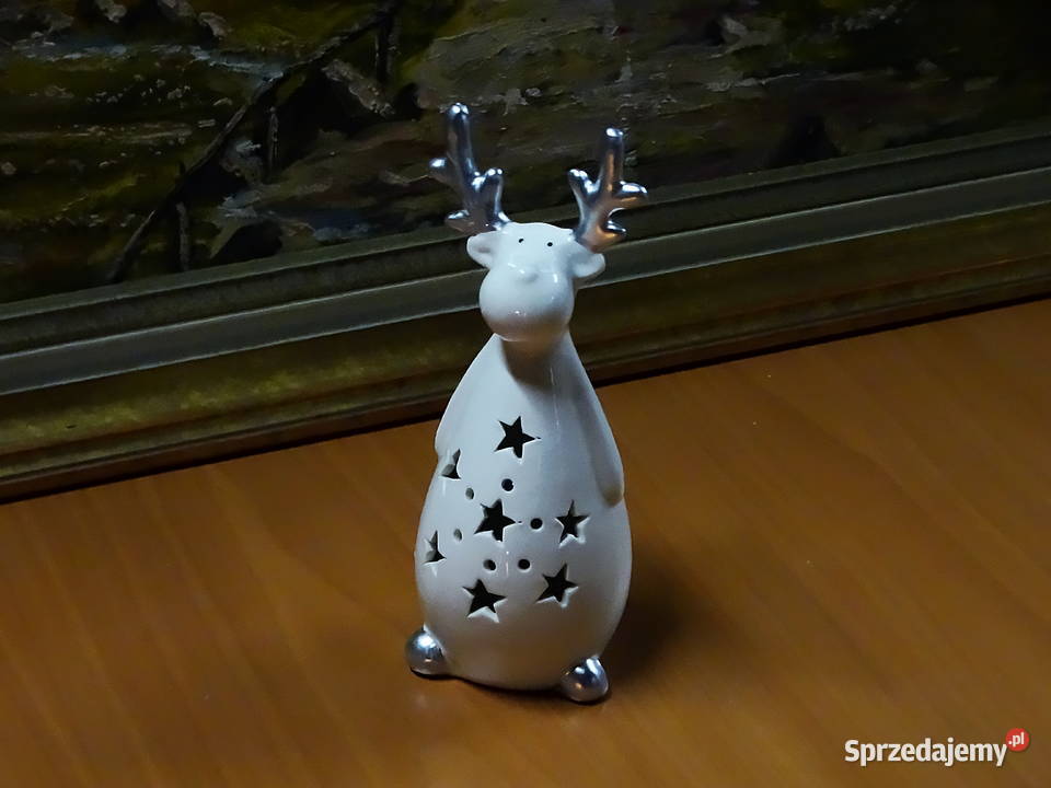 Ceramiczna figurka renifera z podświetlanymi Biłgoraj