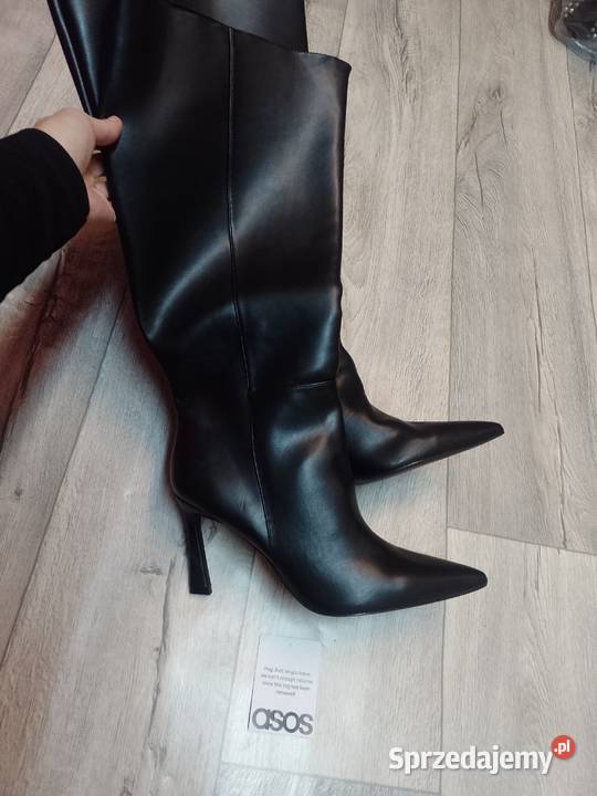 44 ASOS Design Czarne Kozaki wieczorowe na Kraków sprzedam