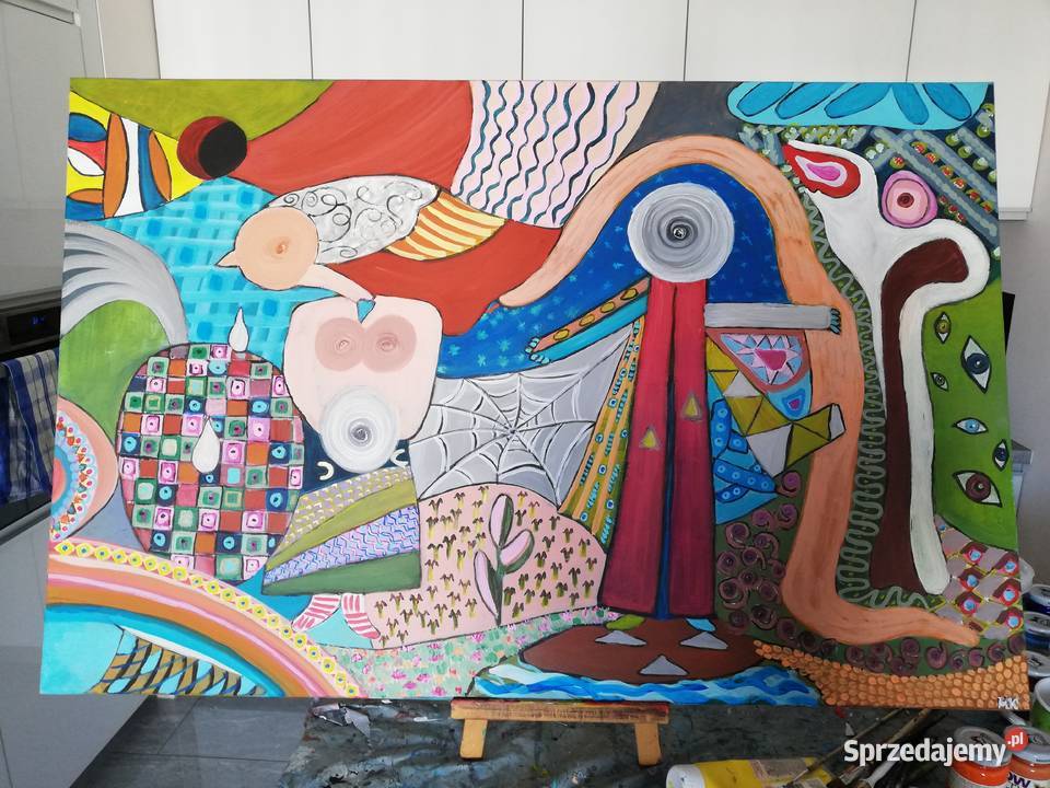 Duża abstrakcja 75 na 115 Eden Szczecin