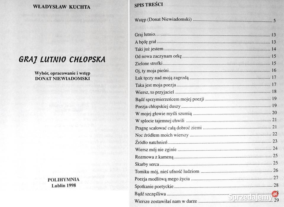 Graj lutnio chłopska Tom 2 Liryka Władysław miękka Chełm