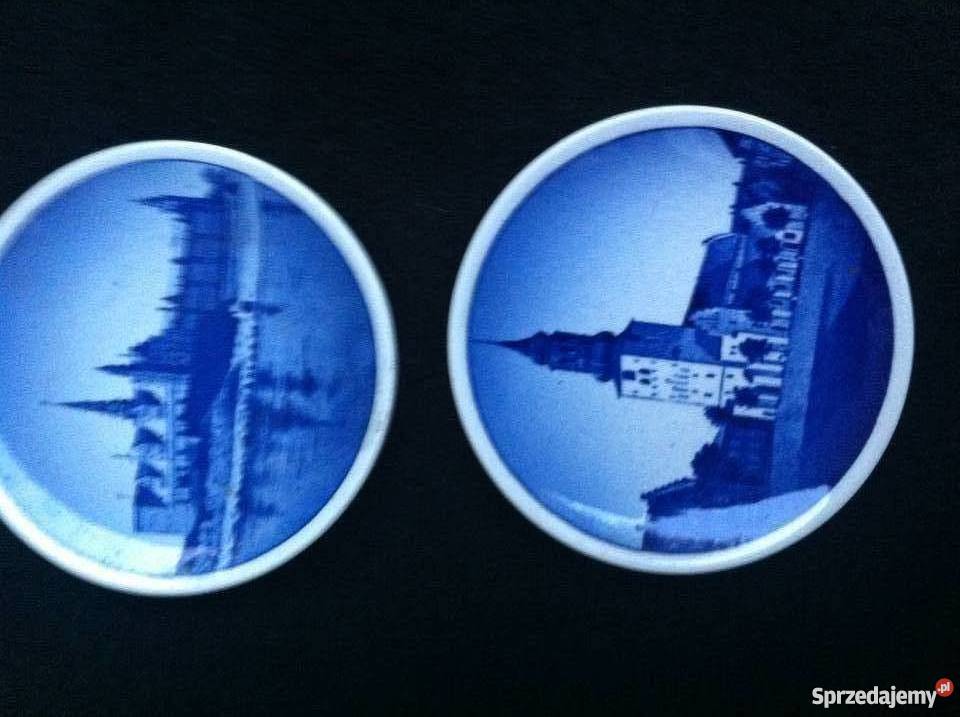 2 PORCELANOWE TALERZYKI DO POWIESZENIA PRZESYLKA Porcelana i szkło Miłobądz