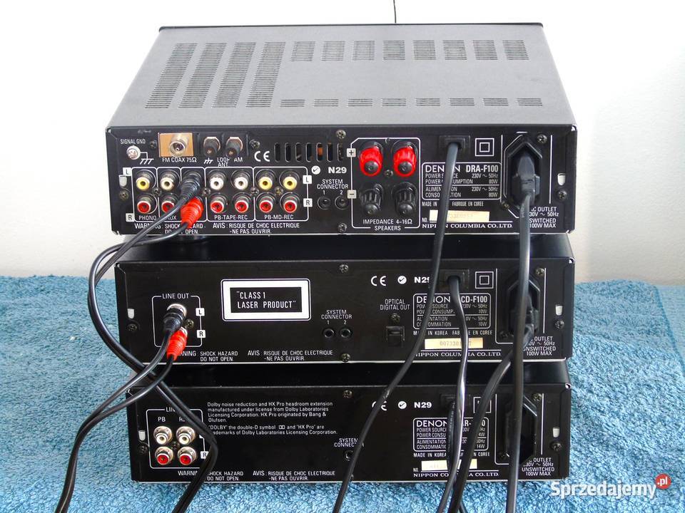 Wieża Denon Amplituner RDS CD Mag AUX PHONO
