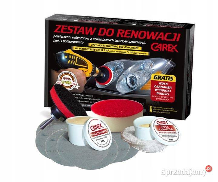 ZESTAW DO RENOWACJI REGENERACJI REFLEKTORÓW Jaworzno sprzedam